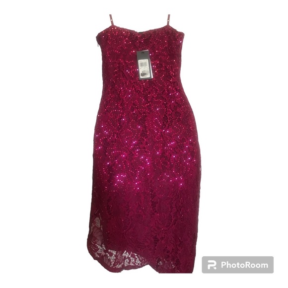 Guess Red Sequin Pema Cocktail Dress - Size S, Small, 2 - Picture 6 of 6